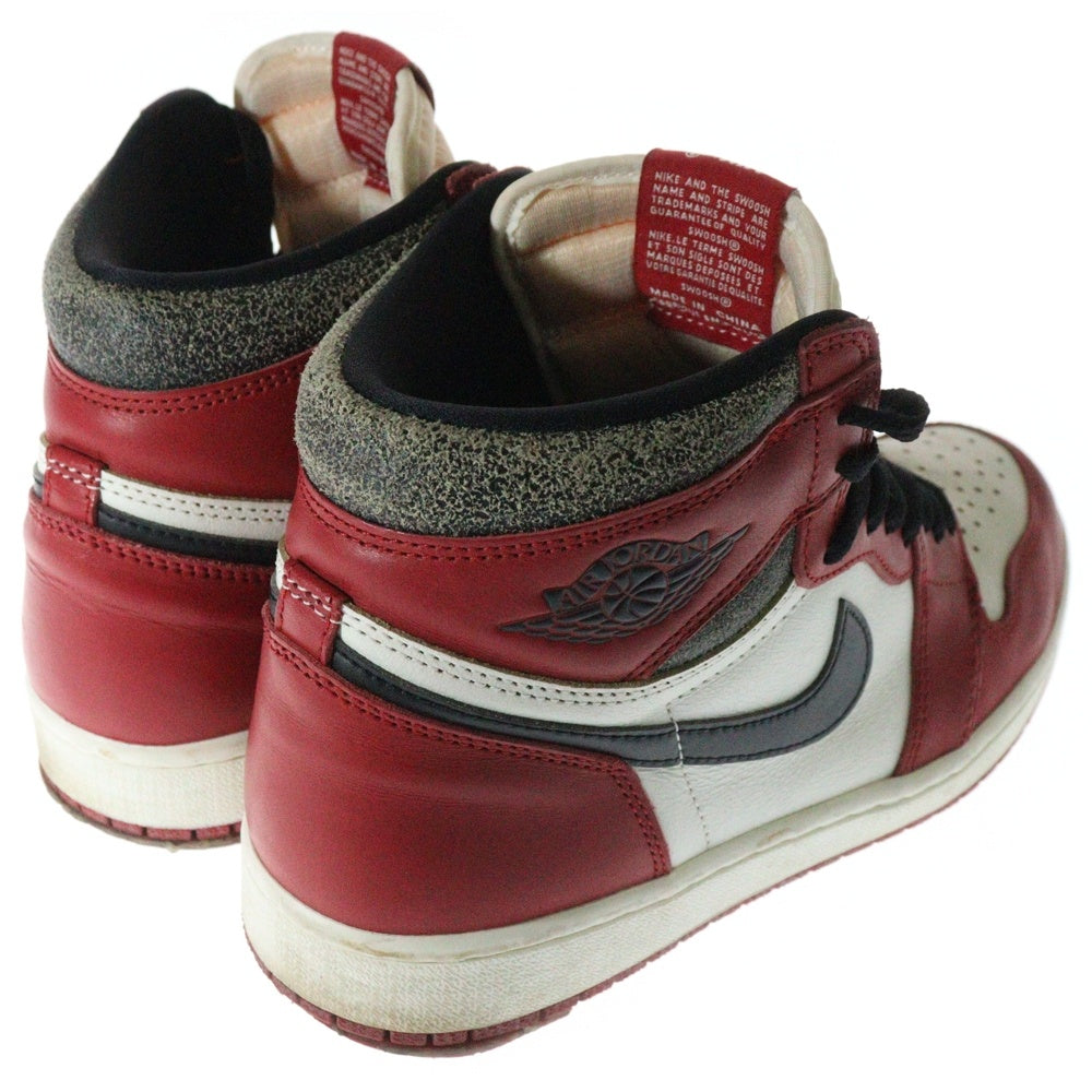 NIKE(ナイキ) AIR JORDAN 1 HIGH OG LOST & FOUND CHICAGO エアジョーダン1 OG ロスト & ファウンド シカゴ ハイカットスニーカー レッド/ホワイト US9.5/27.5cm DZ5485-612