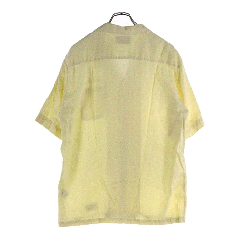 WACKO MARIA(ワコマリア) FIRE SHIRT ファイヤー ロゴプリント オープンカラー半袖シャツ ライトイエロー