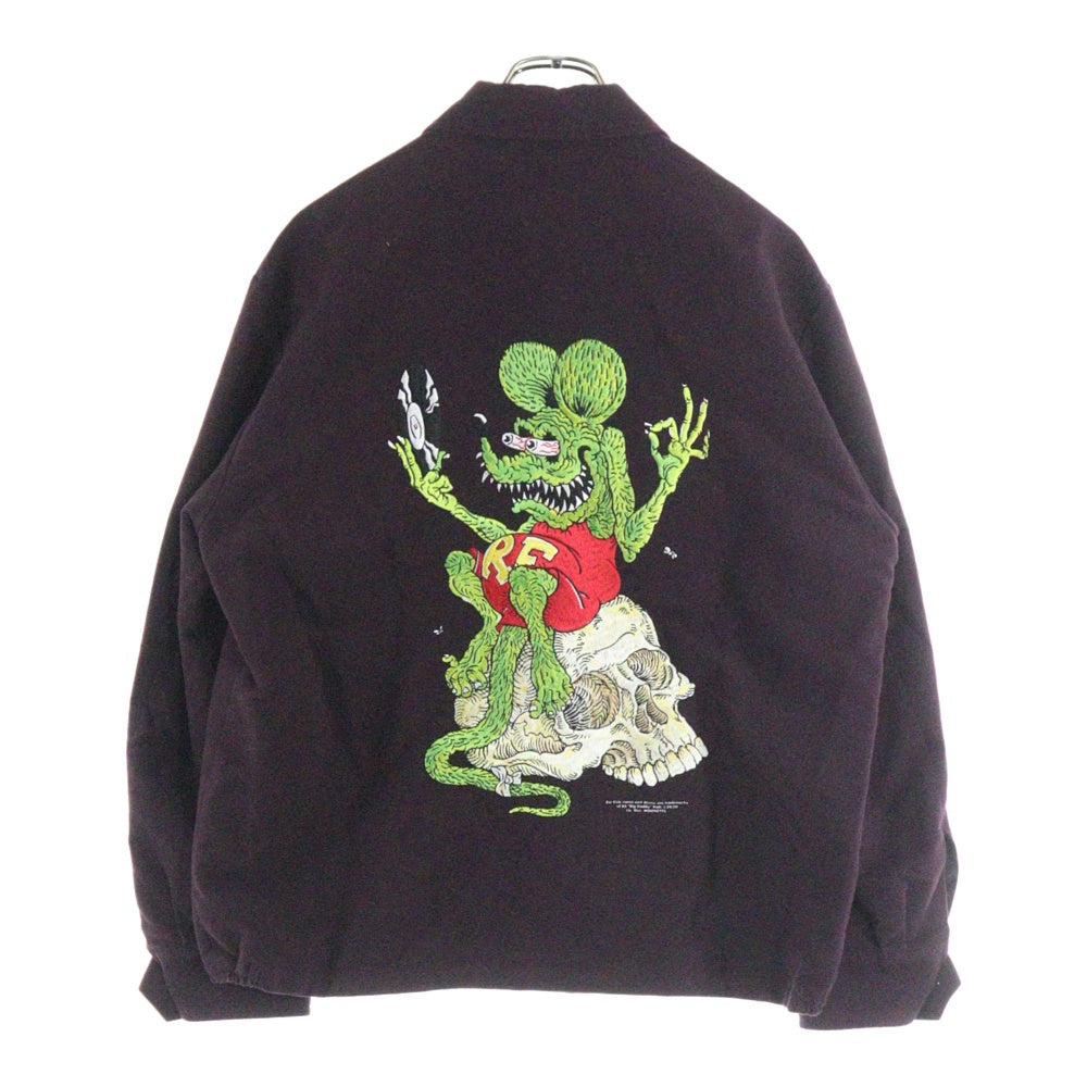WACKO MARIA(ワコマリア) 20AW × TIM LEHI × RAT FINK VIETNAM JACKET ティムリーハイ ラットフィンク グラフィックエンブロイダリー ジップアップ ヴェトナムジャケット ボルドー