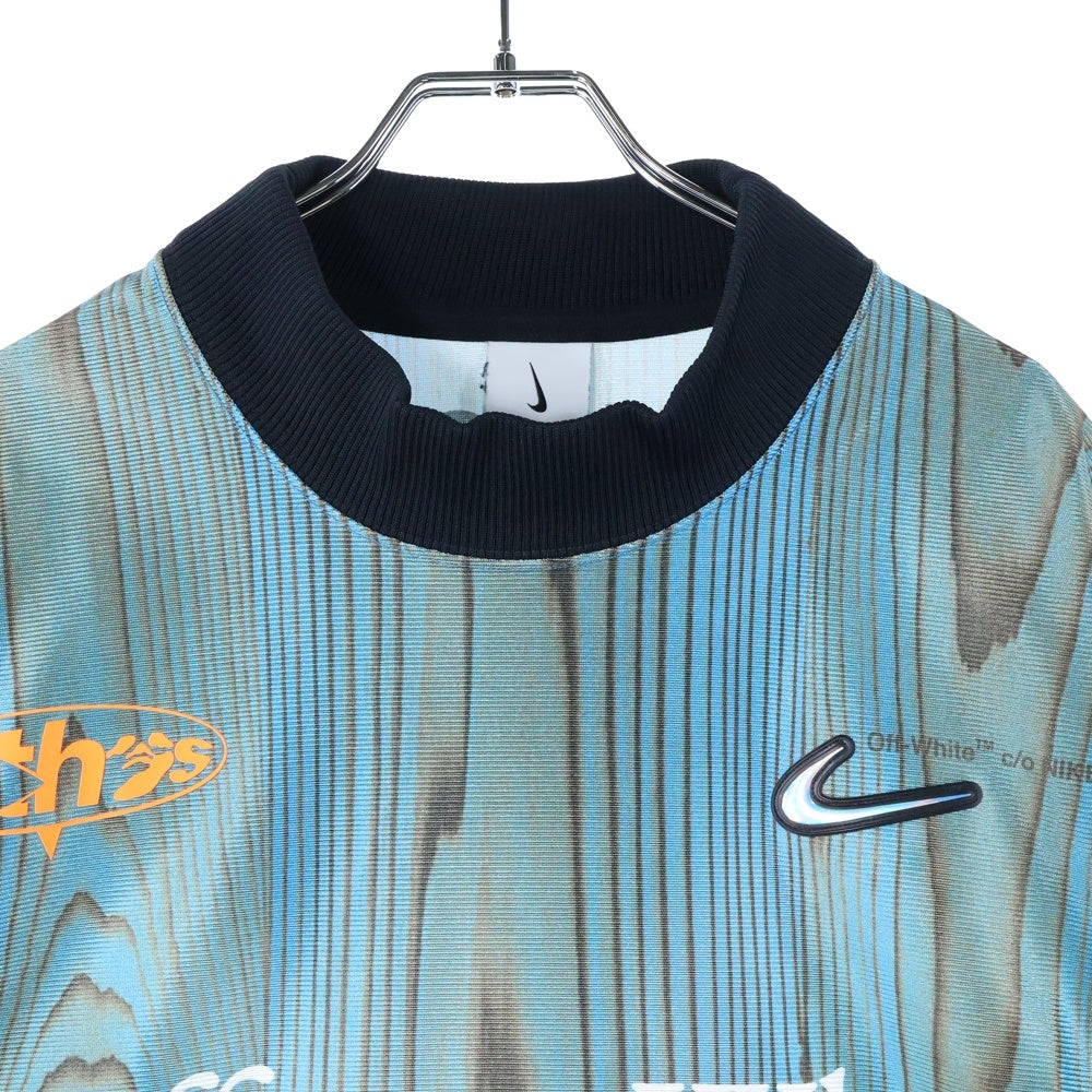 OFF-WHITE(オフホワイト) 22AW ×NIKE AS NRG JERSEY IMPERIAL BLUE エーエス エヌアールジー ジャージ インペリアル モックネック長袖Tシャツ カットソー ゲームシャツ DN1701-411