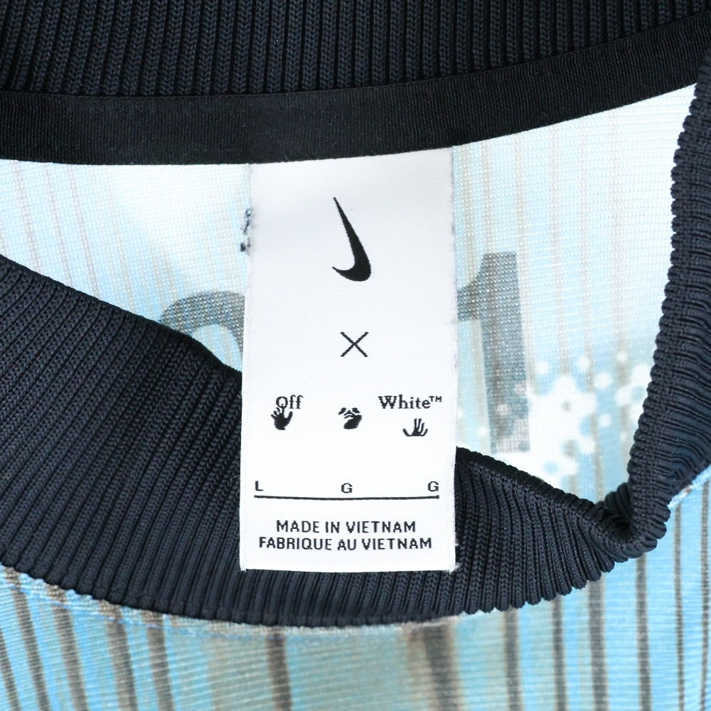 OFF-WHITE(オフホワイト) 22AW ×NIKE AS NRG JERSEY IMPERIAL BLUE エーエス エヌアールジー ジャージ インペリアル モックネック長袖Tシャツ カットソー ゲームシャツ DN1701-411
