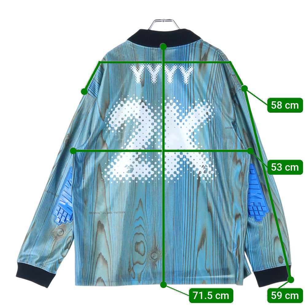 OFF-WHITE(オフホワイト) 22AW ×NIKE AS NRG JERSEY IMPERIAL BLUE エーエス エヌアールジー ジャージ インペリアル モックネック長袖Tシャツ カットソー ゲームシャツ DN1701-411
