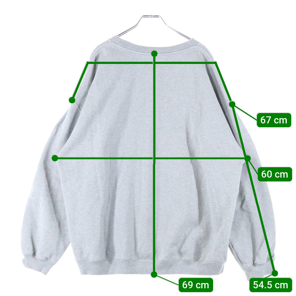 VETEMENTS(ヴェトモン) 19AW INVERTED LOGO SWEATSHIRT インバーテッド ロゴ クルーネックスウェットトレーナー グレー UAH20TR726