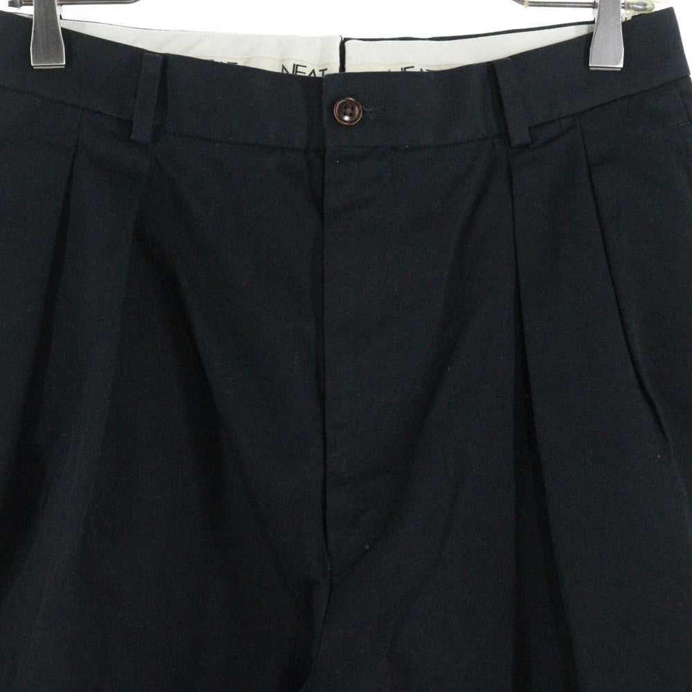 NEAT(ニート) PONTOGLIO CORDUROY NEAT CHINO ポンゴリオコーデュロイ 2タックチノパンツ ブラック 23-02NC