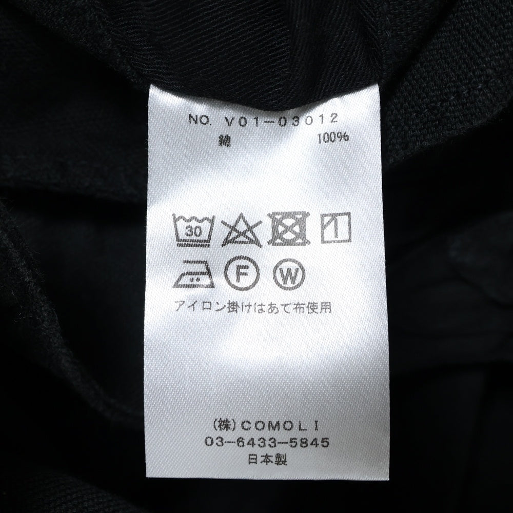 COMOLI(コモリ) 22SS 6ポケットカーゴパンツ ブラック V01-03012