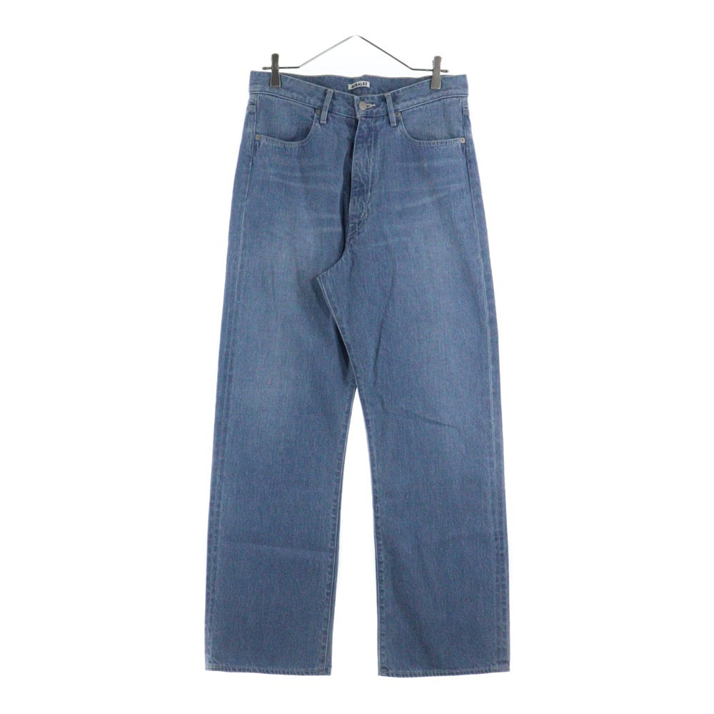 AURALEE(オーラリー) 25SS SELVEDGE FADED LIGHT DENIM PANTS セルヴィッチ フェードライト ジップフライデニムパンツ ブルー A25SP02DE