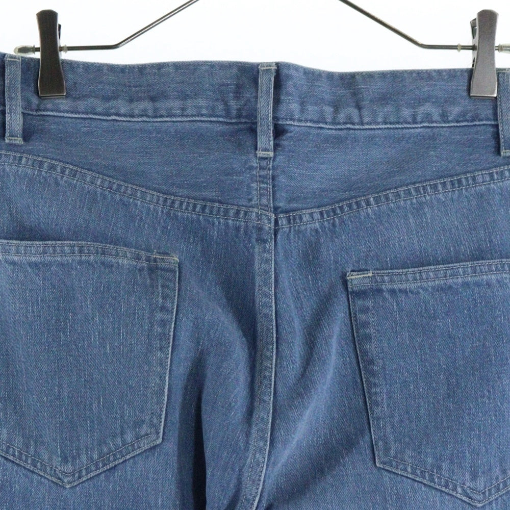 AURALEE(オーラリー) 25SS SELVEDGE FADED LIGHT DENIM PANTS セルヴィッチ フェードライト ジップフライデニムパンツ ブルー A25SP02DE