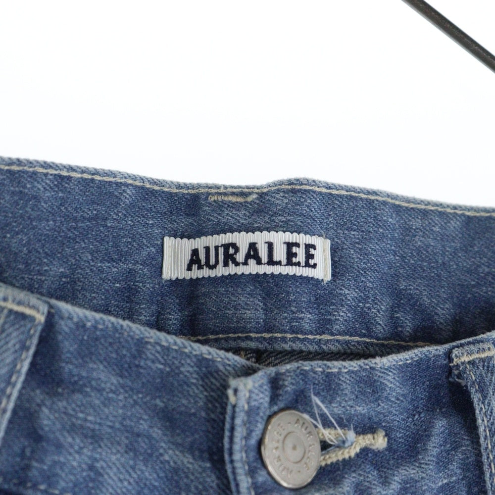AURALEE(オーラリー) 25SS SELVEDGE FADED LIGHT DENIM PANTS セルヴィッチ フェードライト ジップフライデニムパンツ ブルー A25SP02DE