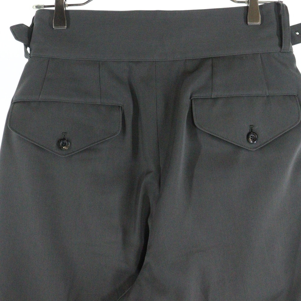 THE RERACS(ザ リラクス) THE GURKHA SLACKS ウールベルデッドスラックスパンツ グレー 23SS-REPT-165-J