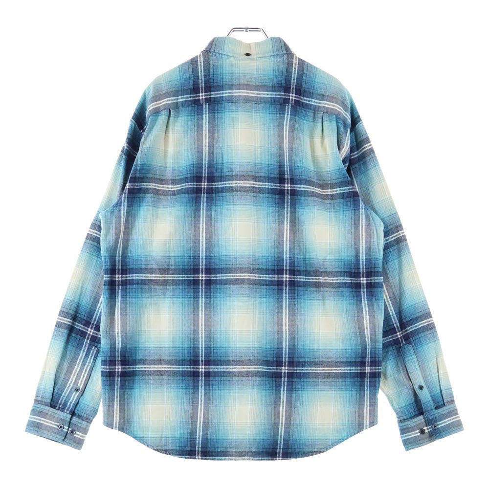 SUPREME(シュプリーム) 23SS Shadow Plaid Flannel Shirt シャドウプレイド 長袖フランネルシャツ ブルー