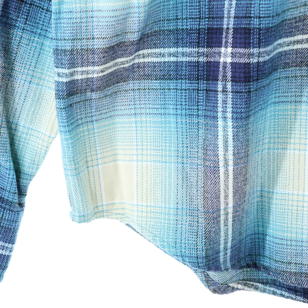 SUPREME(シュプリーム) 23SS Shadow Plaid Flannel Shirt シャドウプレイド 長袖フランネルシャツ ブルー