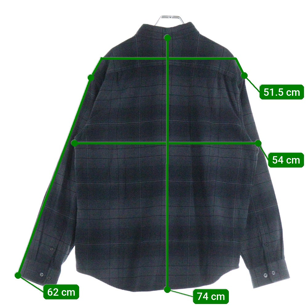 SUPREME(シュプリーム) 23SS Shadow Plaid Flannel Shirt シャドウプレイド 長袖フランネルシャツ ダークグレー
