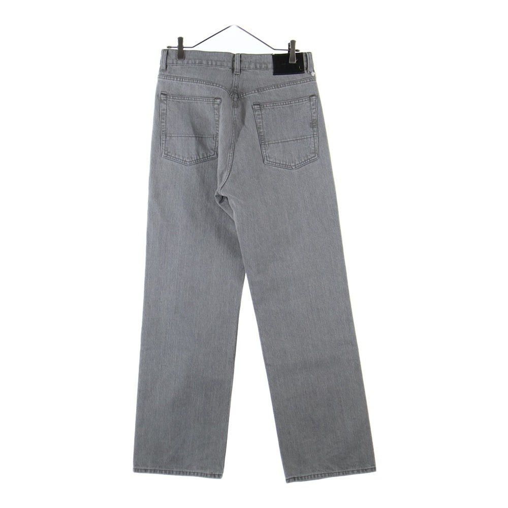 OUR LEGACY(アワーレガシー) 24AW THIRD CUT CONCRETE CHAIN TWILL ヴィンテージ加工 ワイドストレート サードカットジーンズ ジップフライデニムパンツ グレー M4245TC