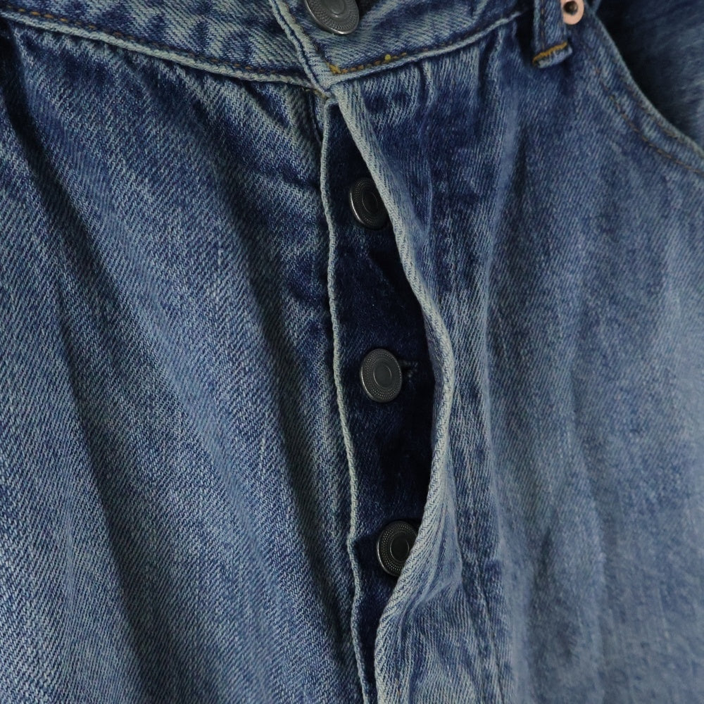 COMOLI(コモリ) 23SS ブリーチ加工 デニム5Pパンツ インディゴ X01-03004
