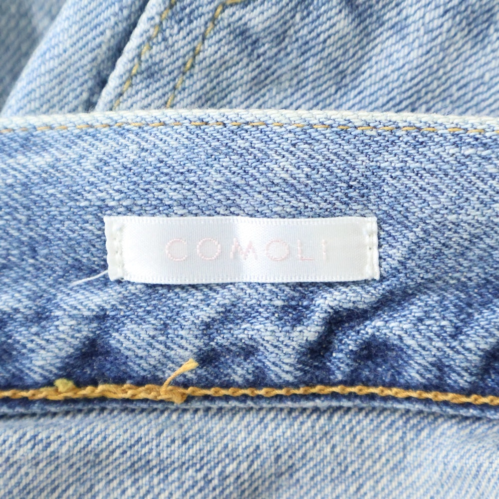 COMOLI(コモリ) 23SS ブリーチ加工 デニム5Pパンツ インディゴ X01-03004