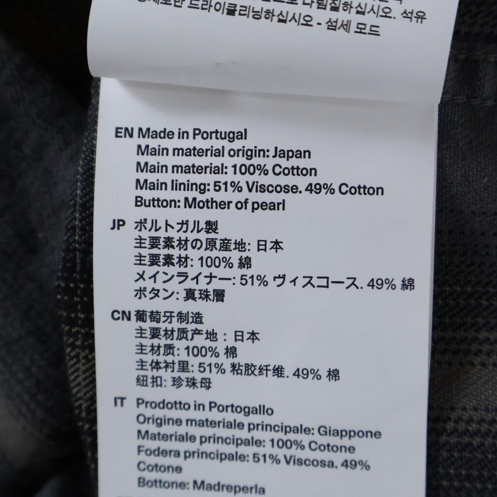 OUR LEGACY(アワーレガシー) 24AW HEUSEN SHIRT ハウゼン オンブレチェック 長袖オープンカラーシャツ グレー/ブラウン M4242HDG