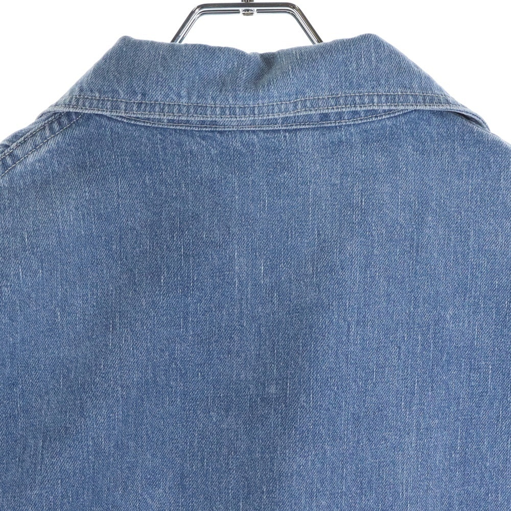 AURALEE(オーラリー) 24SS SELVEDGE FADED LIGHT DENIM P/O SHIRT セルヴィッチ フェード加工 デニムプルオーバーシャツ スキッパーシャツ インディゴ A24SS02DE