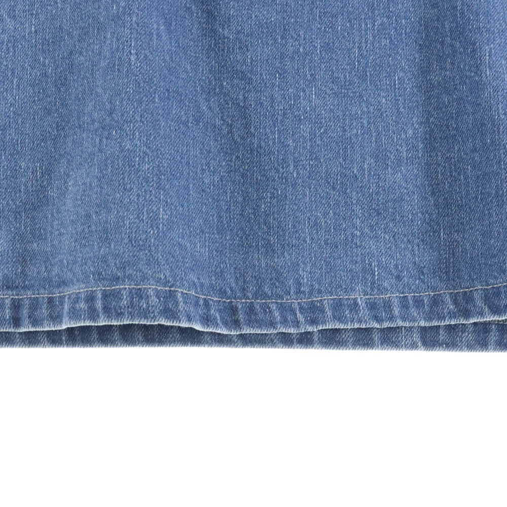 AURALEE(オーラリー) 24SS SELVEDGE FADED LIGHT DENIM P/O SHIRT セルヴィッチ フェード加工 デニムプルオーバーシャツ スキッパーシャツ インディゴ A24SS02DE