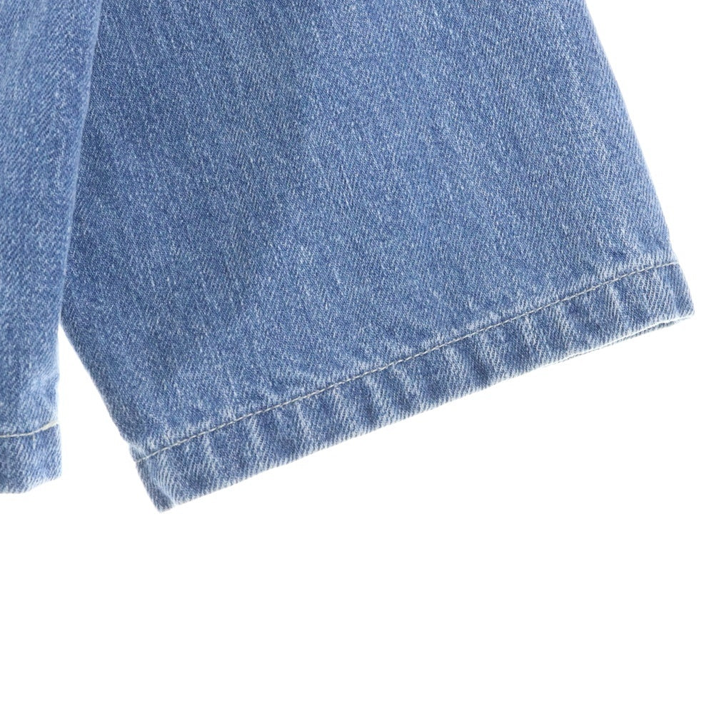 AURALEE(オーラリー) 24SS SELVEDGE FADED LIGHT DENIM P/O SHIRT セルヴィッチ フェード加工 デニムプルオーバーシャツ スキッパーシャツ インディゴ A24SS02DE