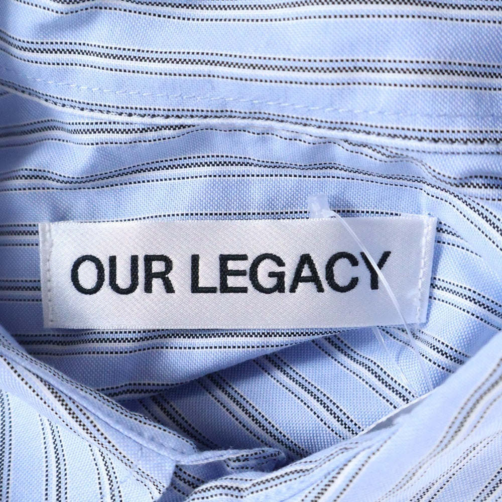 OUR LEGACY(アワーレガシー) 24AW BORROWED SHIRT BIG DADDY STRIPE OXFORD バーロウド オックスフォード ビッグダディー 長袖ストライプシャツ ブルー M4242BBD