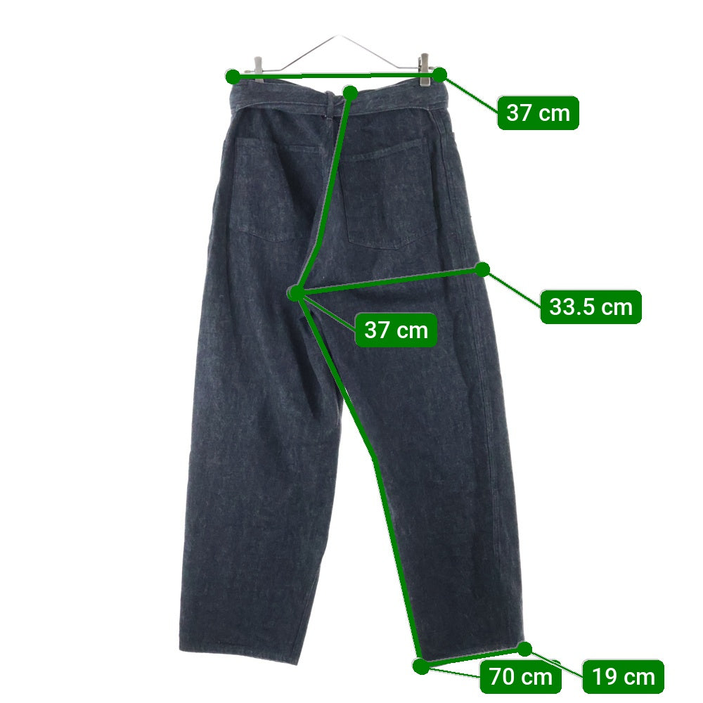 COMOLI(コモリ) 21AW デニムベルテッドパンツ ブラック U03-03011