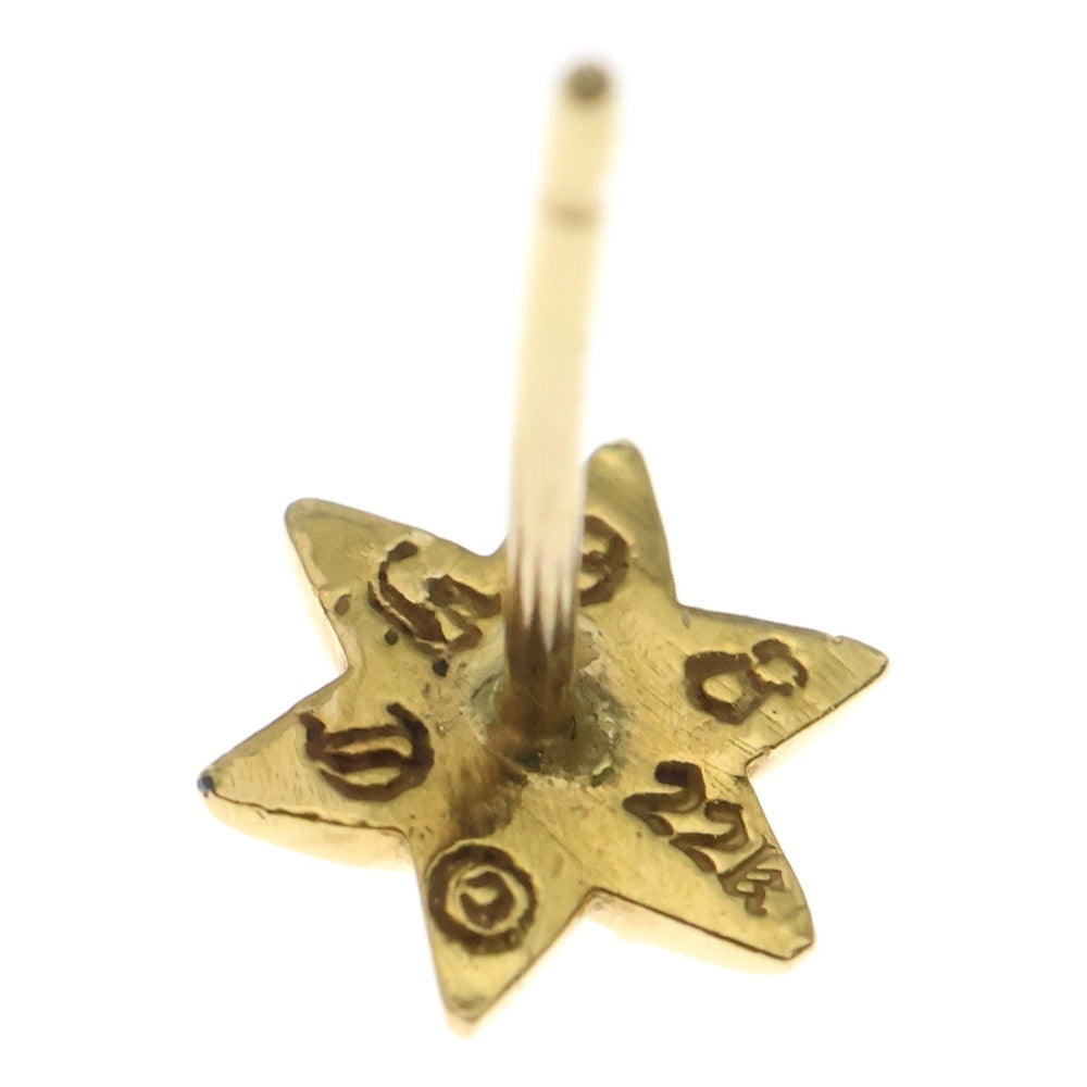 CHROME HEARTS(クロムハーツ) 22K CO STAR DIA スタースタッドピアス 1ダイヤ ゴールド BCA020