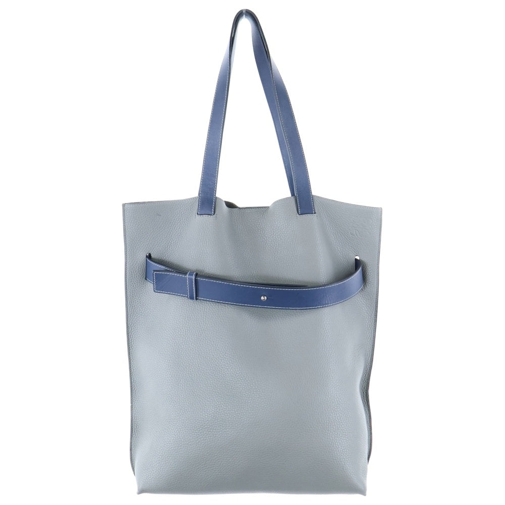 LOEWE(ロエベ) VERTICAL TOTE バーティカル レザー トートバッグ グレー/ブルー