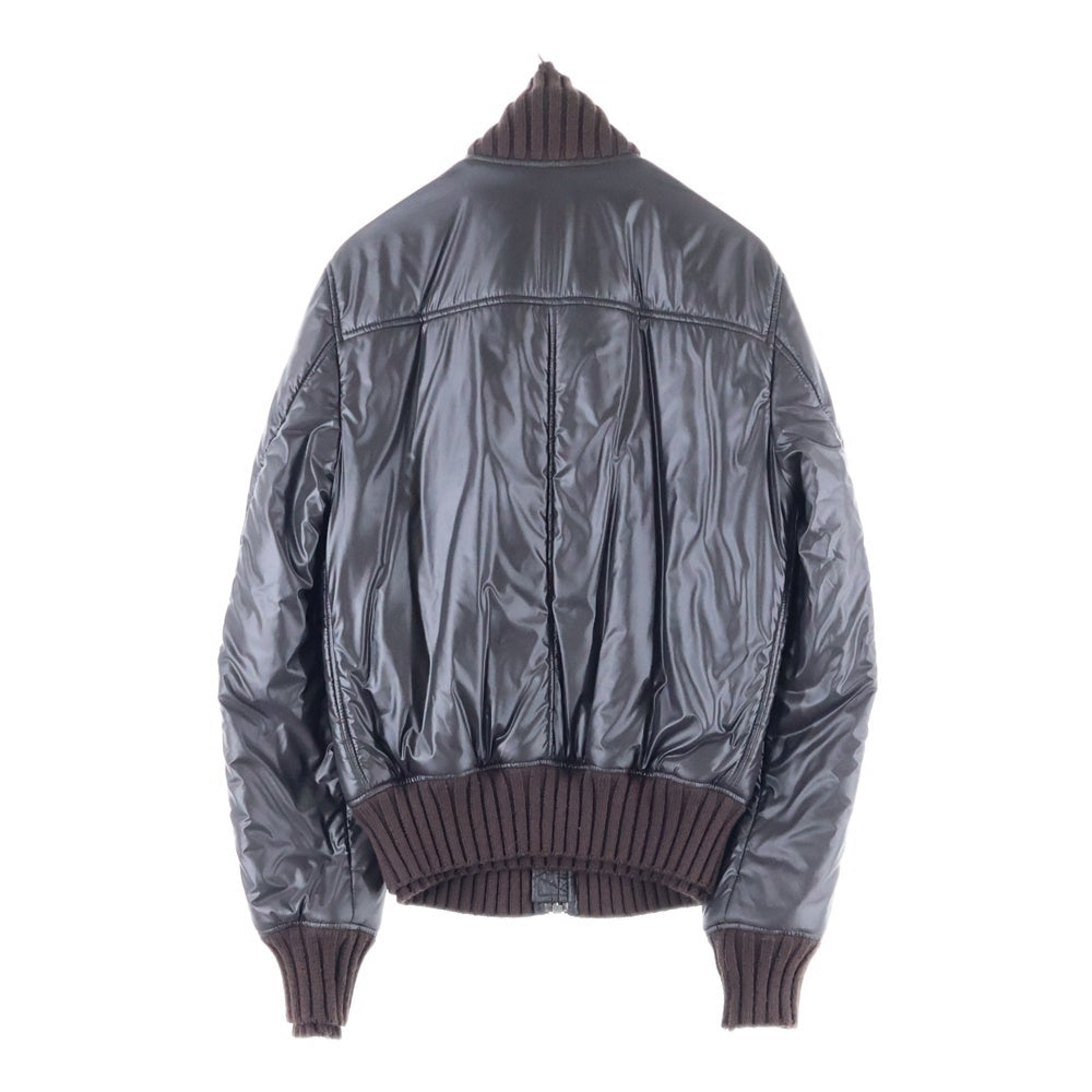 DOLCE & GABBANA(ドルチェアンドガッバーナ) 08AW MULTI POCKET FAKE LAYERED BATTING JACKET マルチジップ フェイクレイヤード ジャケット ブルゾン ブラウン