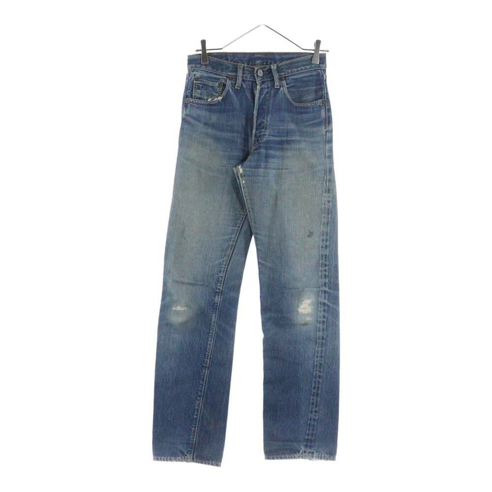 Levi's(リーバイス) 70S VINTAGE 501 BIGE 後期 ボタン裏6 平行ステッチ 紙パッチ レディース ヴィンテージ ボタンフライデニムパンツ インディゴ
