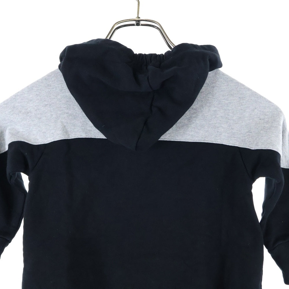 DIESEL(ディーゼル) ブレイブマン カレッジロゴデザイン ショルダー切り替え フーデッド スウェット パーカー キッズ ブラック/グレー