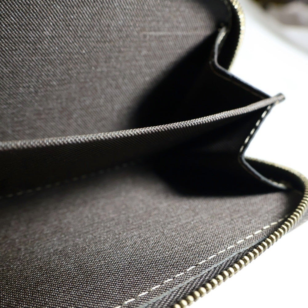 FENDI(フェンディ) ズッキーノ ズッカ柄 クリスタル ウォレットオンストラップ ショルダーバッグ ブラウン