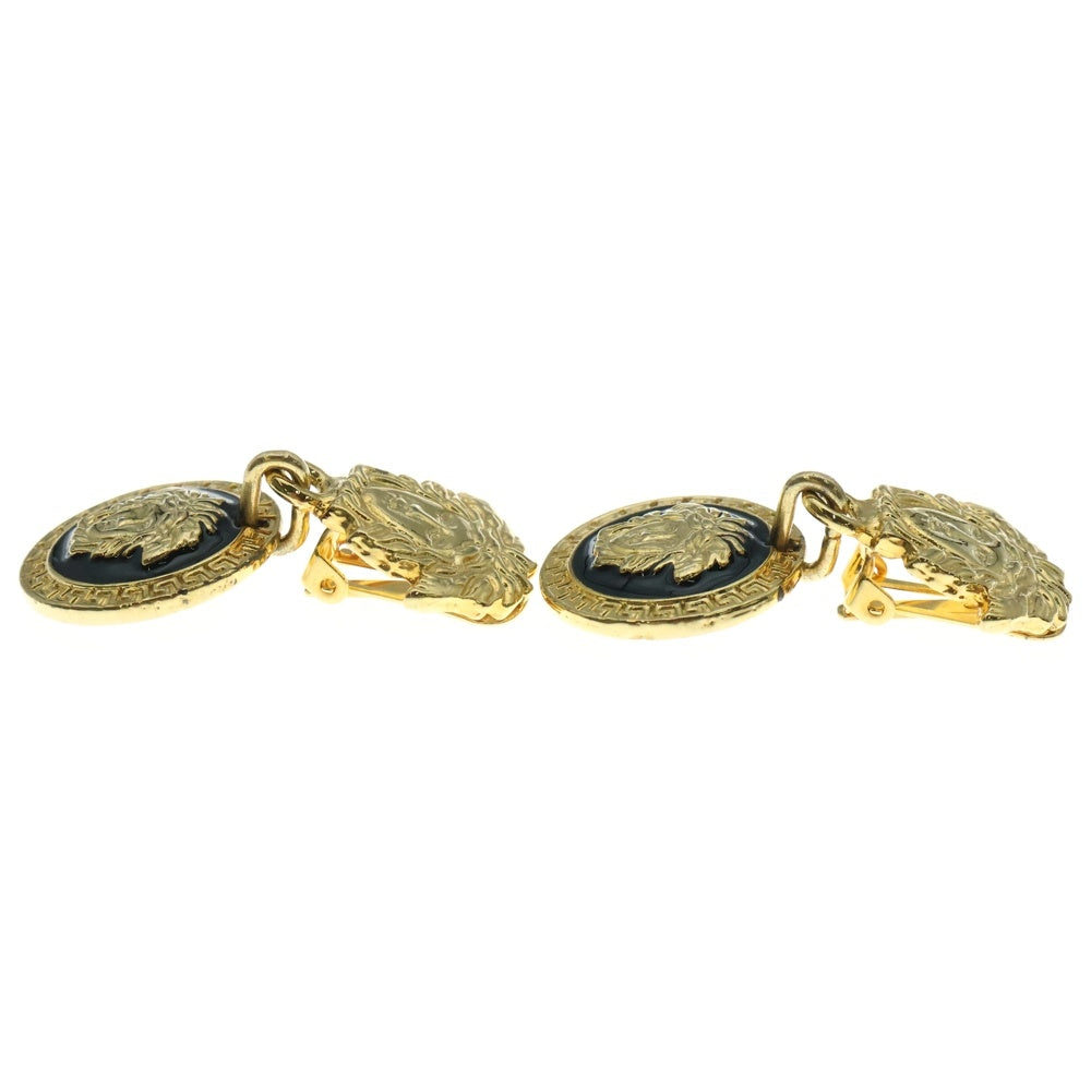 VERSACE(ヴェルサーチ) メデューサモチーフ クリップ式 イヤリング ピアス ゴールド/ブラック/ホワイト