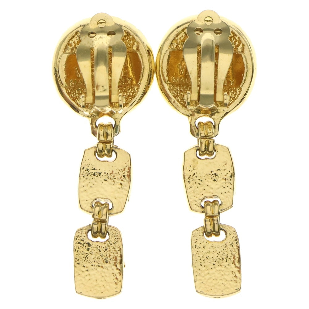 VERSACE(ヴェルサーチ) メデューサモチーフ クリップ式 3連 イヤリング ピアス ゴールド