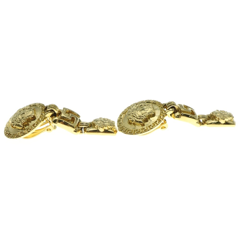 VERSACE(ヴェルサーチ) メデューサモチーフ クリップ式 3連 イヤリング ピアス ゴールド