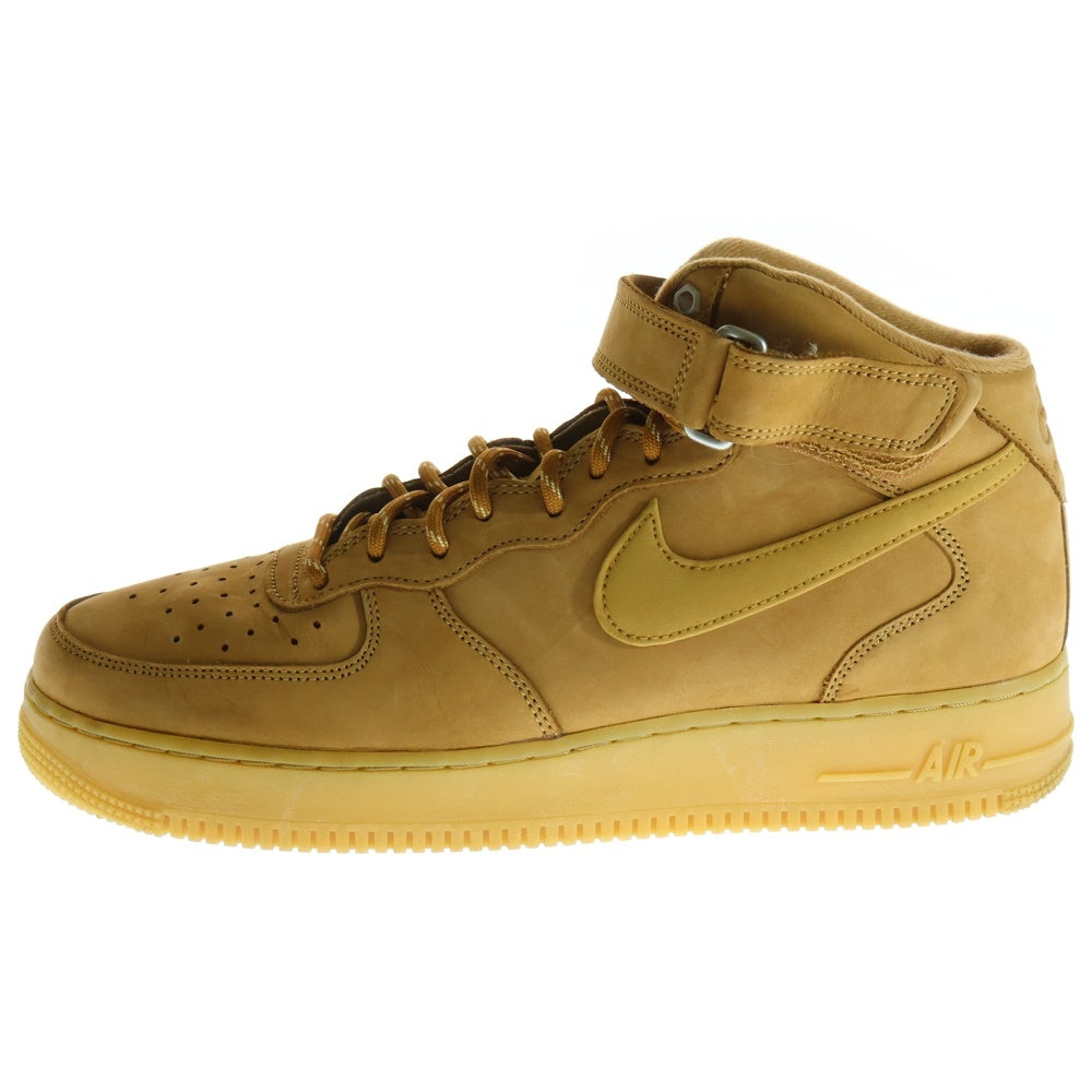 NIKE(ナイキ) AIR FORCE 1 MID FLAX エアー フォース フラックス ミッドカットスニーカー ブラウン US10.5/28.5cm DJ9158-200