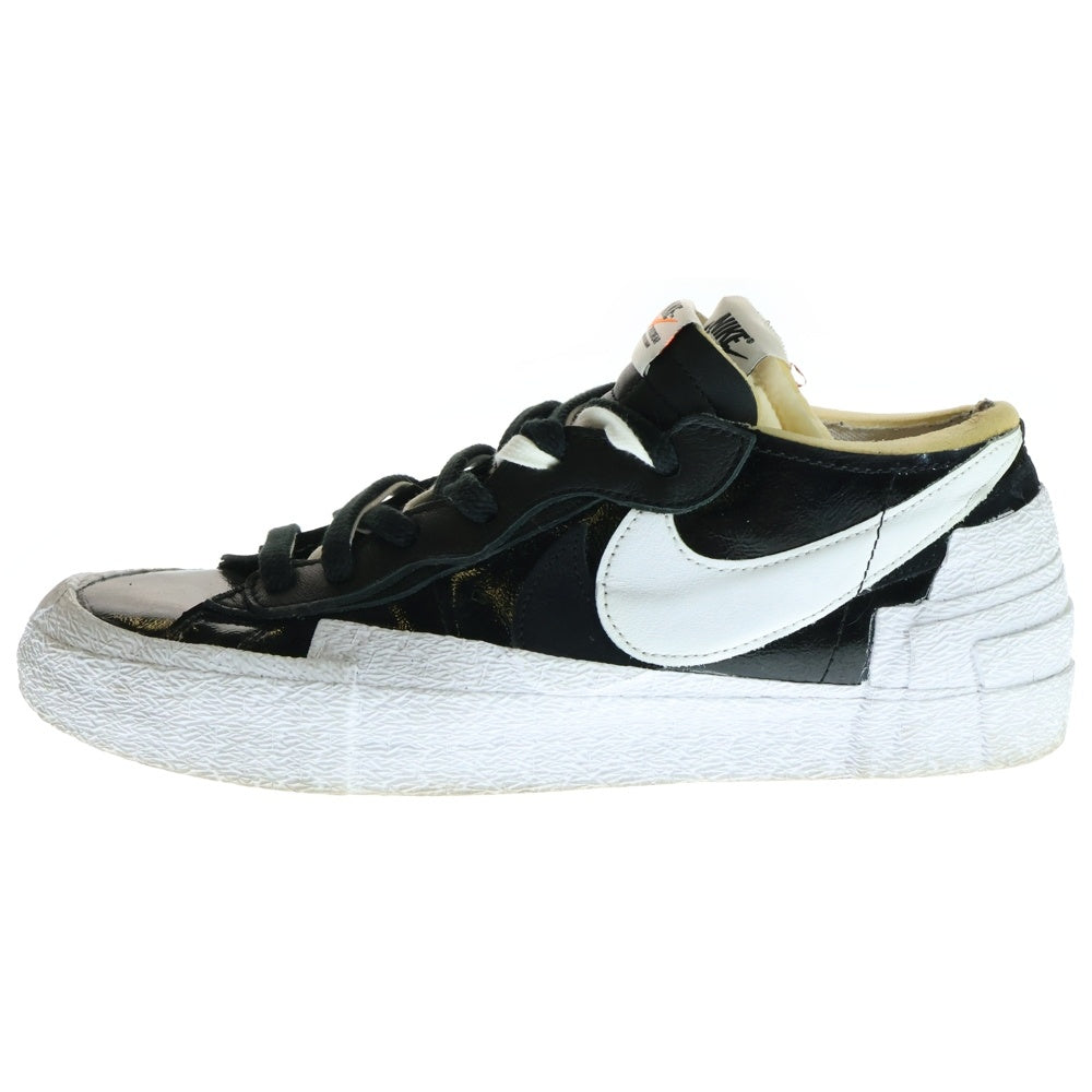 NIKE(ナイキ) ×sacai BLAZER LOW BLACK PATENT LEATHER サカイ ブレーザー ブラック パテント レザー ローカットスニーカー ブラック/ホワイト US10.5/28.5cm DM6443-001