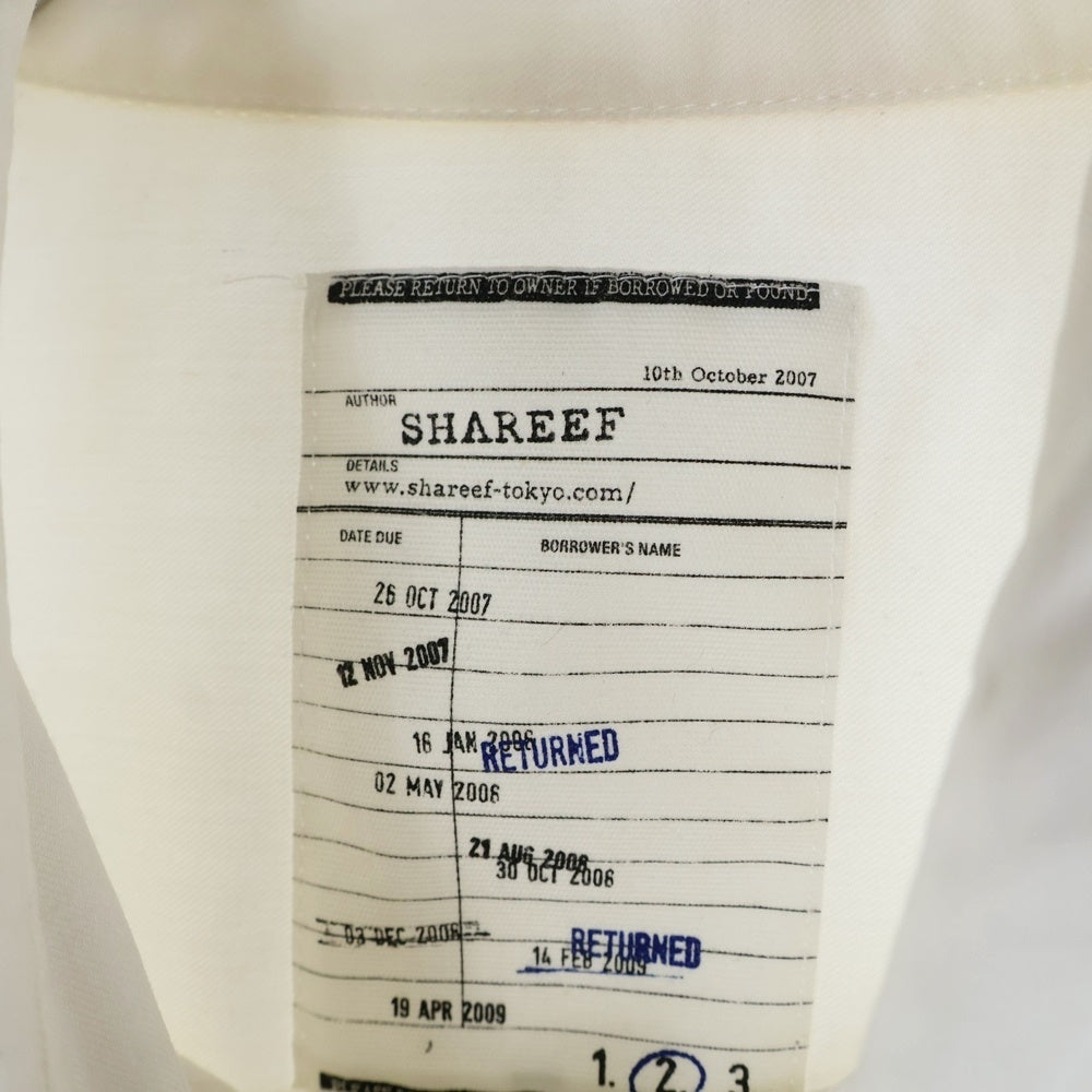SHAREEF(シャリーフ) フロントプリント 長袖シャツ ロングスリーブ ホワイト 16323122