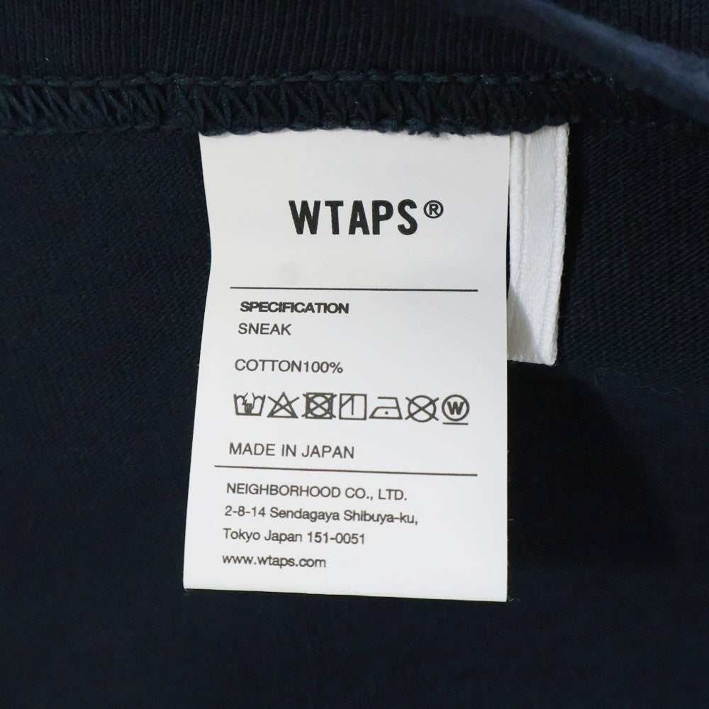 WTAPS(ダブルタップス) FORTLESS TEE フォートレス 両面プリント クルーネック カットソー 半袖Tシャツ ネイビー