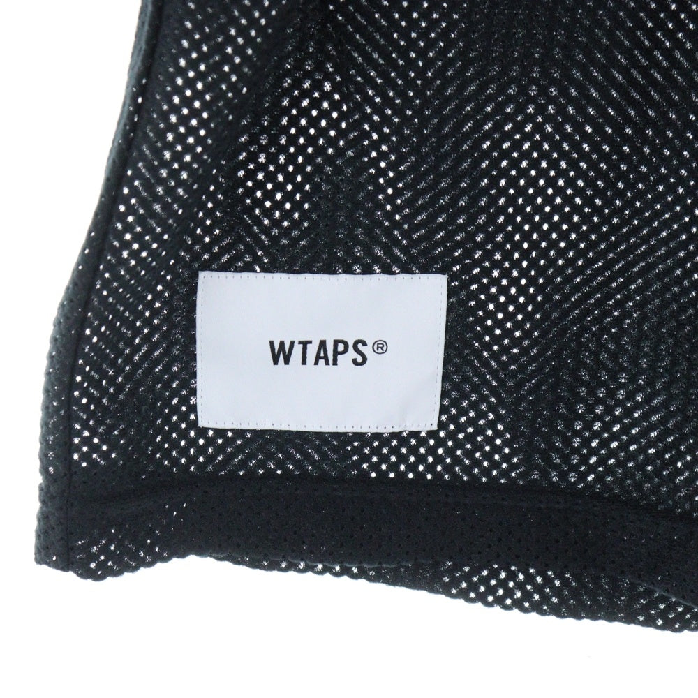 WTAPS(ダブルタップス) 24SS QB / SS / POLY ERA Black ポリ エラ 両面プリント メッシュ 半袖フットボールシャツ ブラック 241ATDT-CSM36