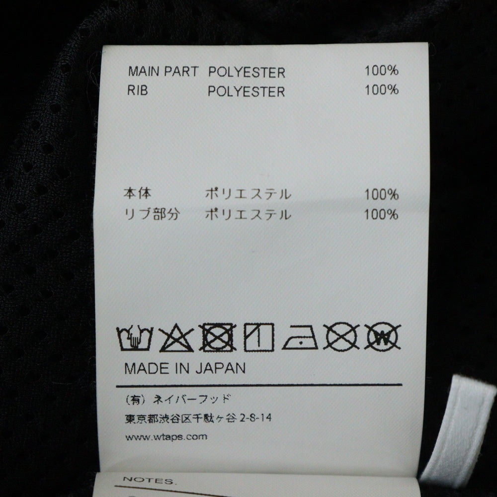 WTAPS(ダブルタップス) 24SS QB / SS / POLY ERA Black ポリ エラ 両面プリント メッシュ 半袖フットボールシャツ ブラック 241ATDT-CSM36