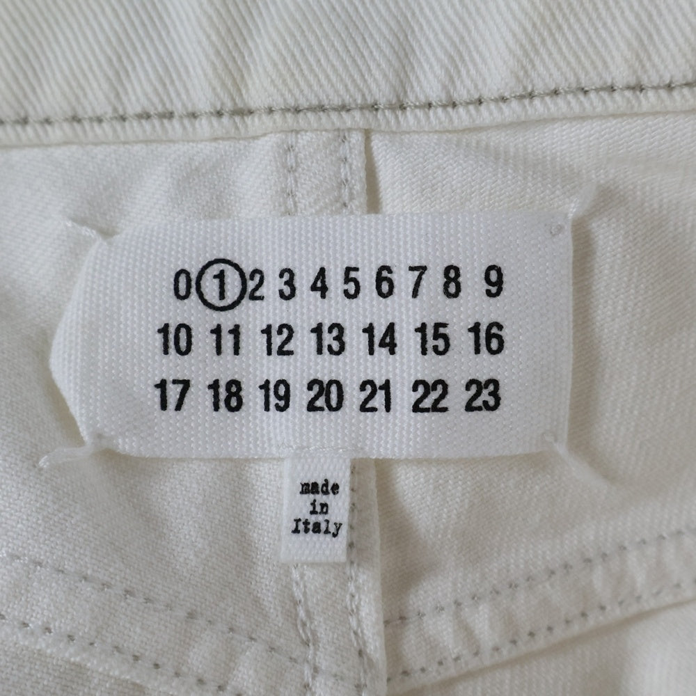Maison Margiela 1(メゾンマルジェラ) 18SS 5ポケット コットン ジップフライ ワイドデ二ムパンツ ホワイト S51LA0047
