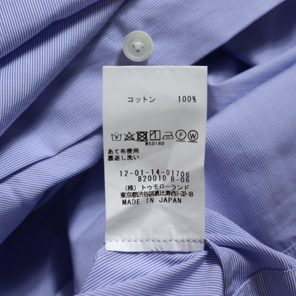 MACPHEE(マカフィ) コットンブロード ハーフスリーブシャツ ブルー レディース 12-01-14-01706
