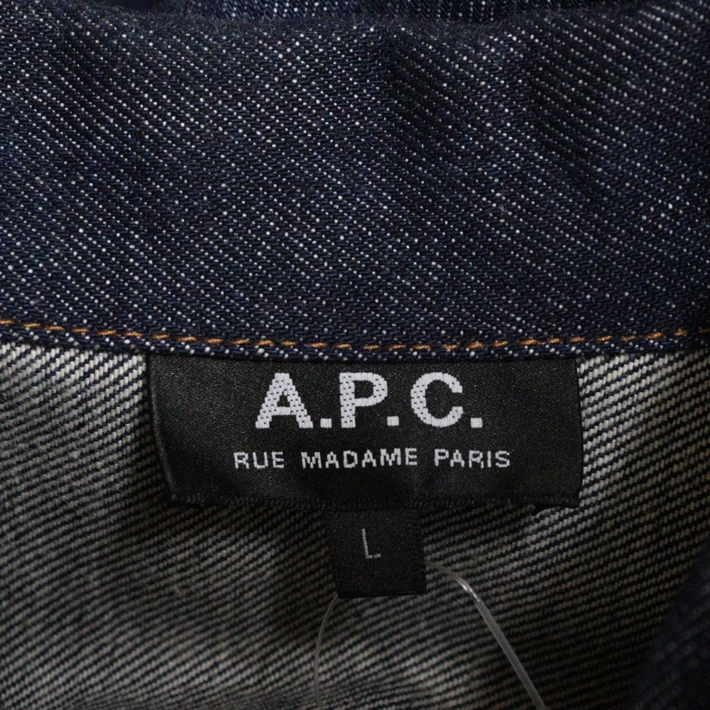 A.P.C(アーペーセー) DENIM BRUT VESTE JEAN JPS リジット 1stタイプ デニムトラッカージャケット インディゴ 25212-1-30301