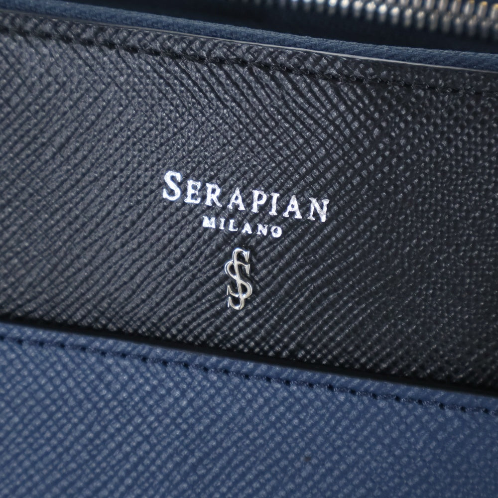SERAPIAN(セラピアン) ブリーフケース キャリーオンバッグ ハンドバック ショルダーバッグ ネイビー/ブラック