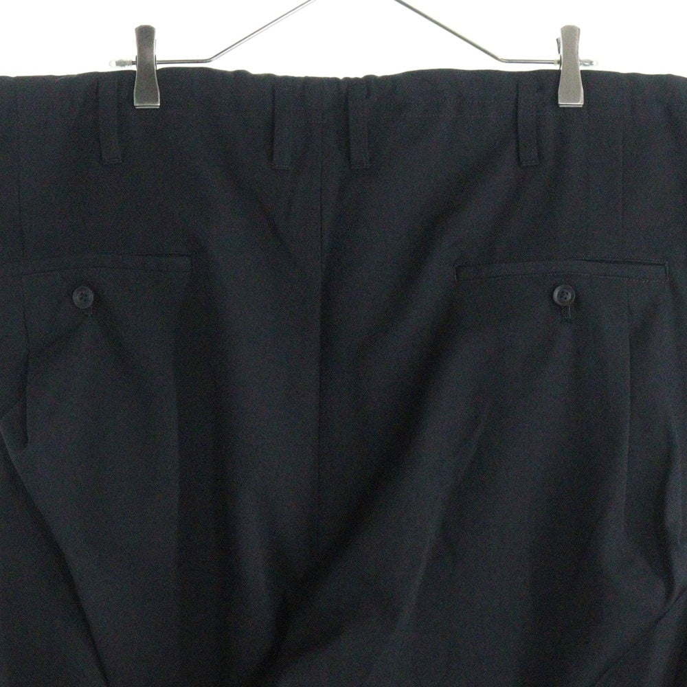 Yohji Yamamoto POUR HOMME(ヨウジヤマモト プールオム) WOOL GABARDINE RANDOM TACK PANTS ウールギャバジン ランダムタック サルエルパンツ ブラック HM-P02-100