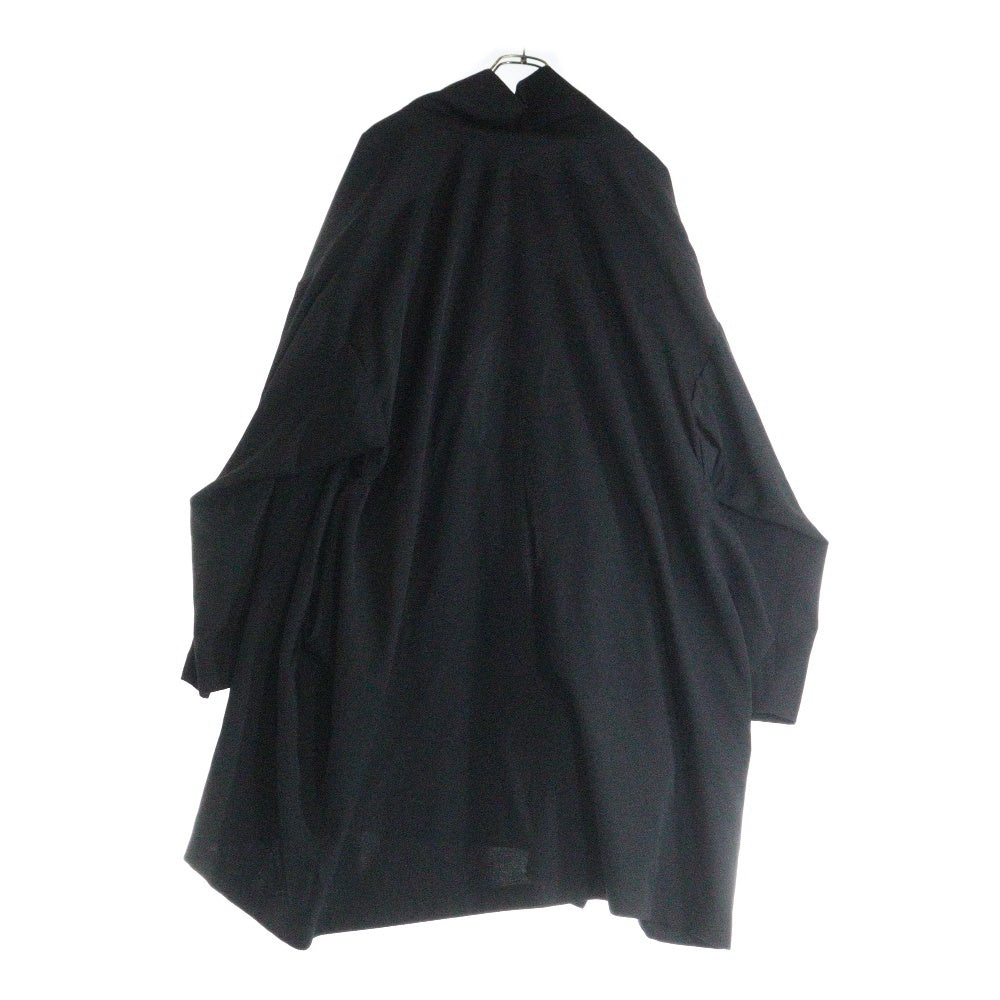 Yohji Yamamoto POUR HOMME(ヨウジヤマモト プールオム) 24AW WOOL GABARDINE SMOOTH COAT ウールギャバジン スムース ロング コート ブラック HO-C09-100