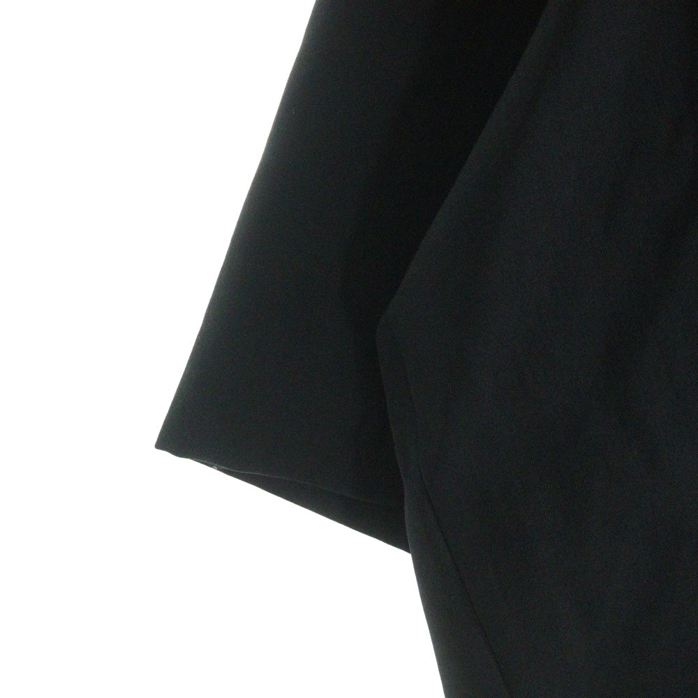 Yohji Yamamoto POUR HOMME(ヨウジヤマモト プールオム) 24AW WOOL GABARDINE SMOOTH COAT ウールギャバジン スムース ロング コート ブラック HO-C09-100