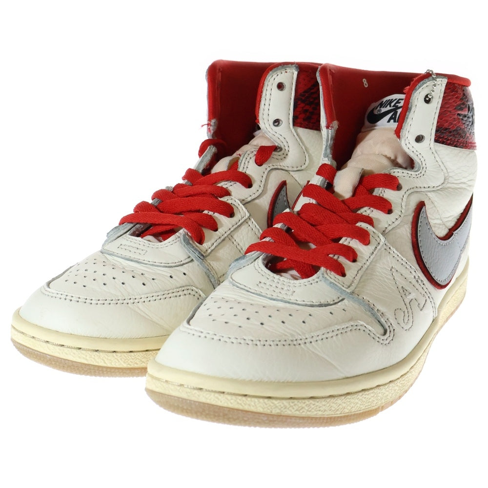 NIKE(ナイキ) ×Awake NY JORDAN AIR SHIP アウェイクニューヨーク ジョーダン エアシップ ハイカットスニーカー ホワイト/レッド US8/26cm FN8675-100