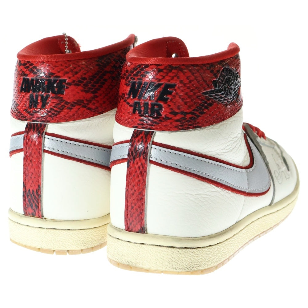 NIKE(ナイキ) ×Awake NY JORDAN AIR SHIP アウェイクニューヨーク ジョーダン エアシップ ハイカットスニーカー ホワイト/レッド US8/26cm FN8675-100