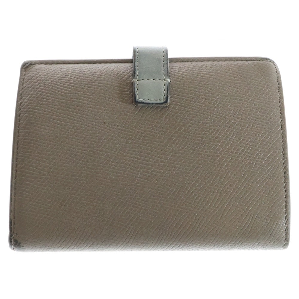 CELINE(セリーヌ) ミディアム カーフスキン バイカラー 二つ折り財布 ベージュ グレー 10B643BRU